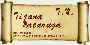Tijana Mataruga vizit kartica